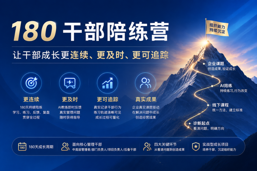 项目招生｜180干部陪练营，全新升级！